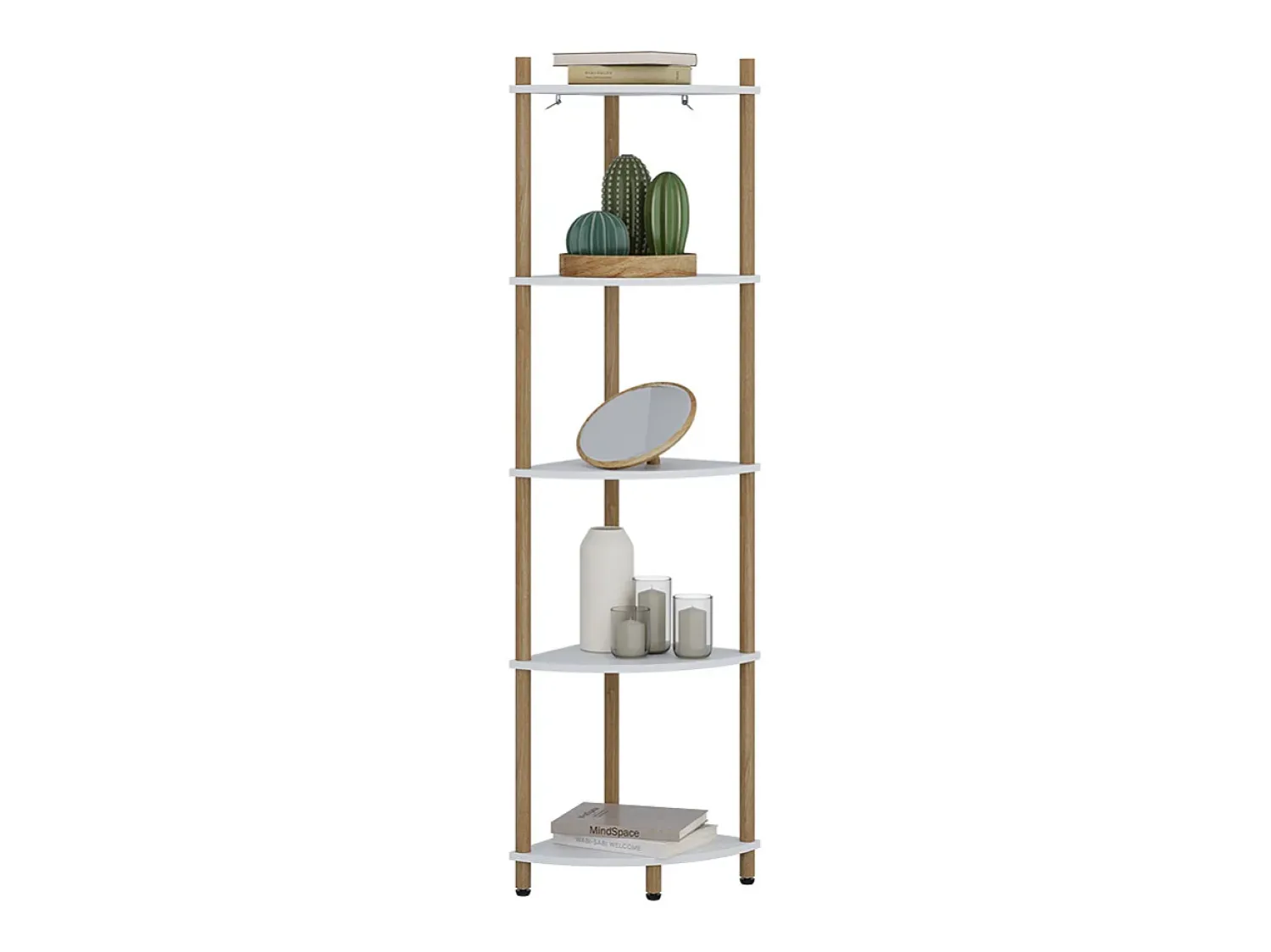 Prateleira|Vicco Prateleira de canto /pinheiro 29x29x133 bivio Branco