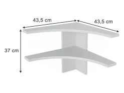 Prateleira*Vicco Prateleira de canto 43.5x43.5x37 roman Branco