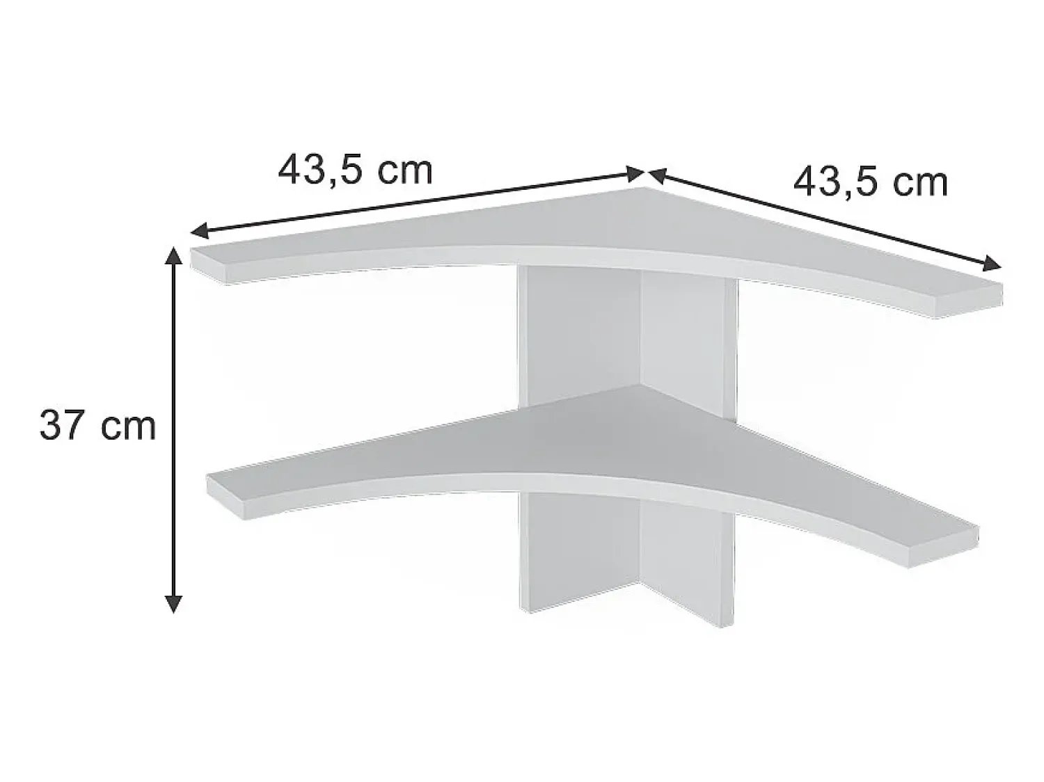 Prateleira*Vicco Prateleira de canto 43.5x43.5x37 roman Branco