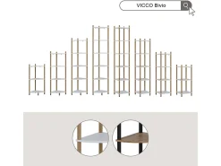 Prateleira|Vicco Prateleira de canto carvalho goldkraft/antracite 29x29x133 bivio Natural escuro