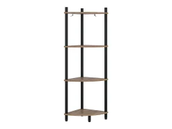 Prateleira*Vicco Prateleira de canto carvalho goldkraft/antracite 29x29x102.5 bivio Natural escuro