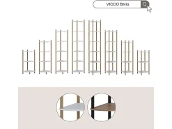 Prateleira*Vicco Prateleira de canto carvalho goldkraft/antracite 30x30x133 bivio Natural escuro