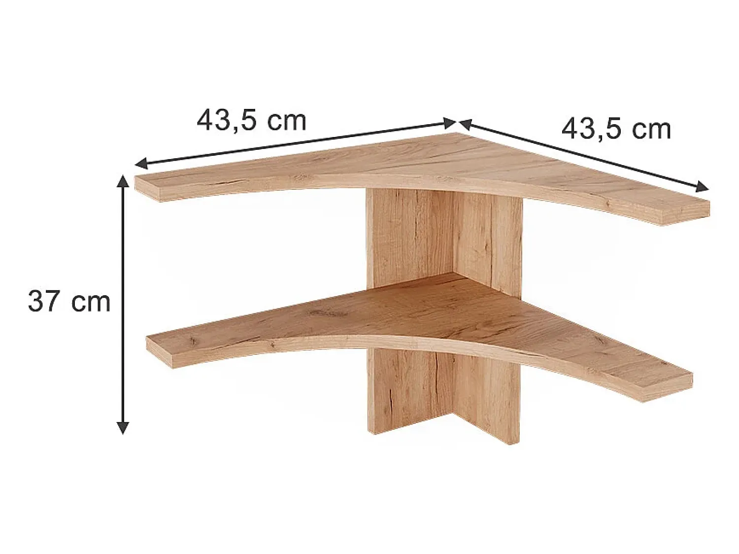 Prateleira|Vicco Prateleira de canto carvalho de areia 43.5x43.5x37 roman Natural claro