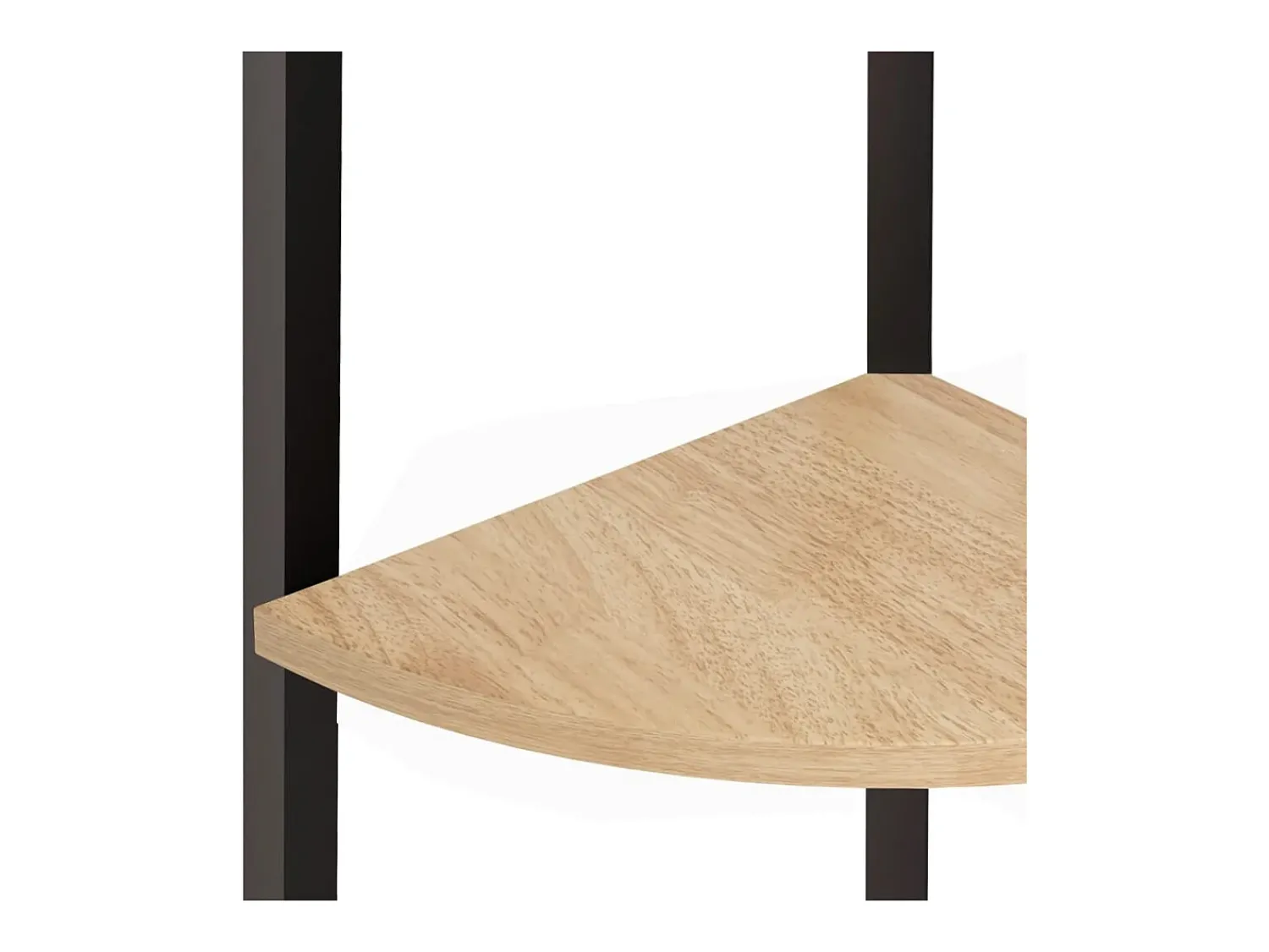 Prateleira*vidaxl Prateleira de canto com 4 níveis, claro e preto, 45,5x31,5x150 cm Castanho