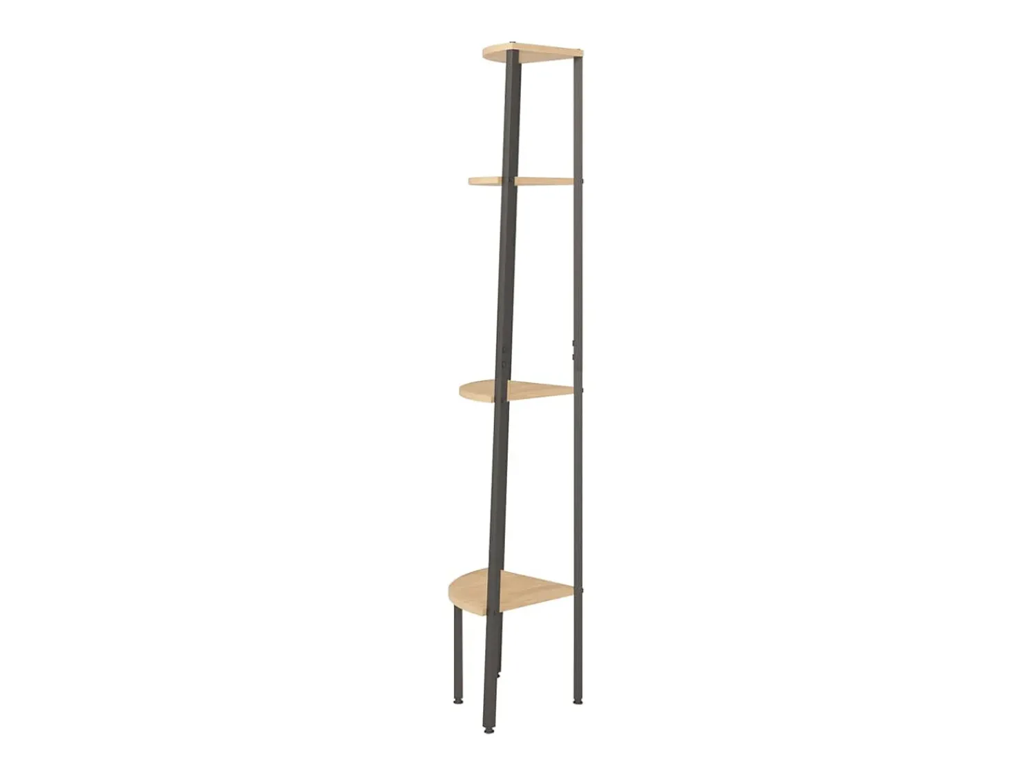 Prateleira*vidaxl Prateleira de canto com 4 níveis, claro e preto, 45,5x31,5x150 cm Castanho