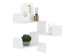 Prateleira| Prateleira de canto p/ parede 40x40x50 cm deriv. madeira PT970052 Branco