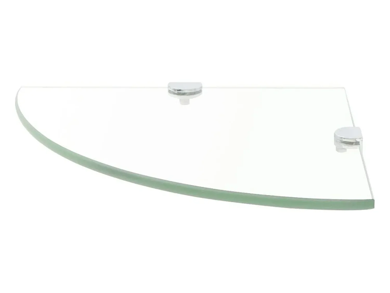 Mobikasa Prateleira de canto para armário com suportes cromados vidro 25 x 25 cm 2702217/3^ Prateleira