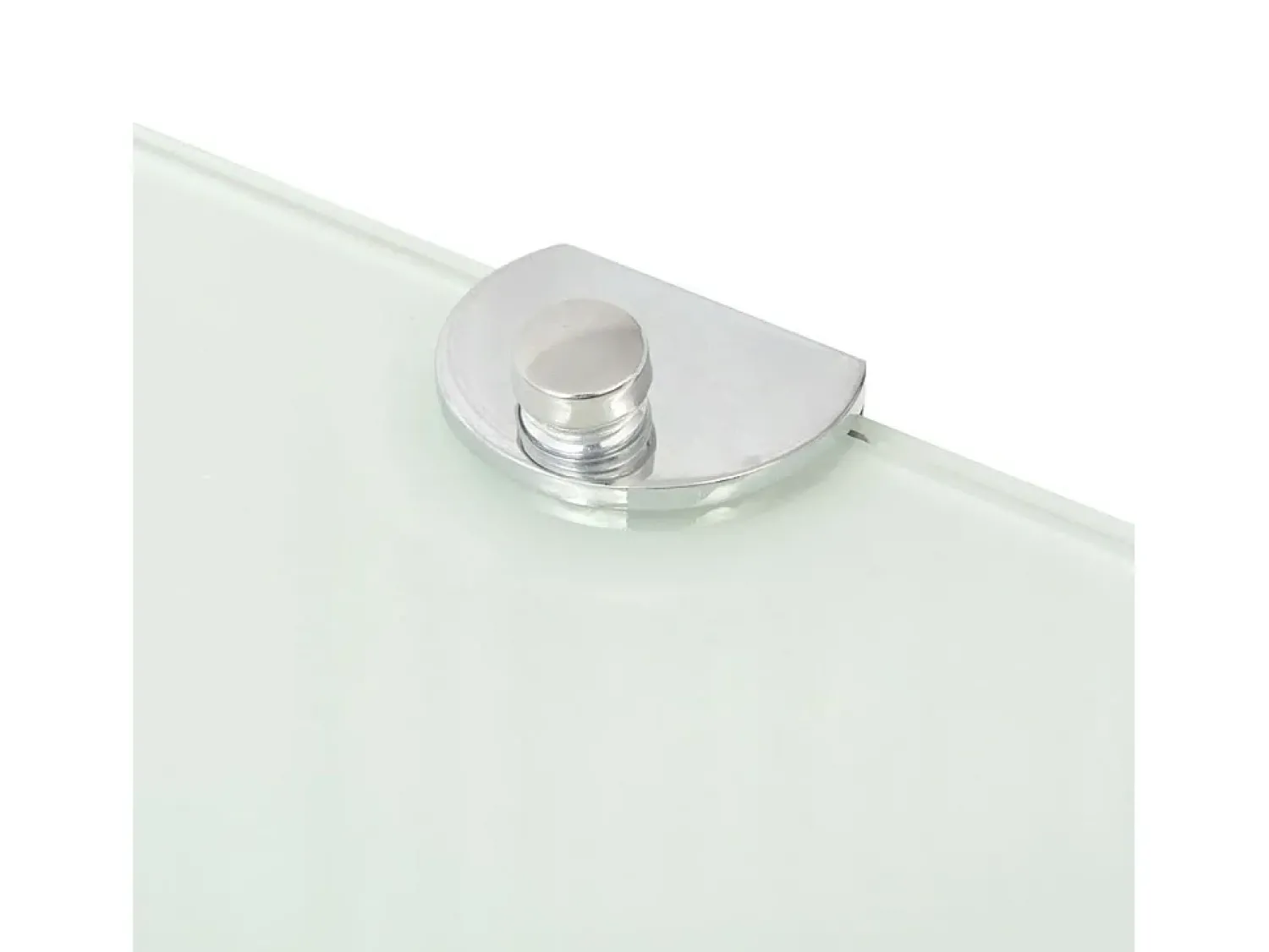 Prateleira|Helloshop26 Prateleira de canto para armário com suportes cromados e vidro branco 25 x 25 cm 2702223/2 Transparente