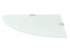 Prateleira|Mobikasa Prateleira de canto para armário com suportes cromados e vidro branco 35 x 35 cm 2702224/2 Transparente