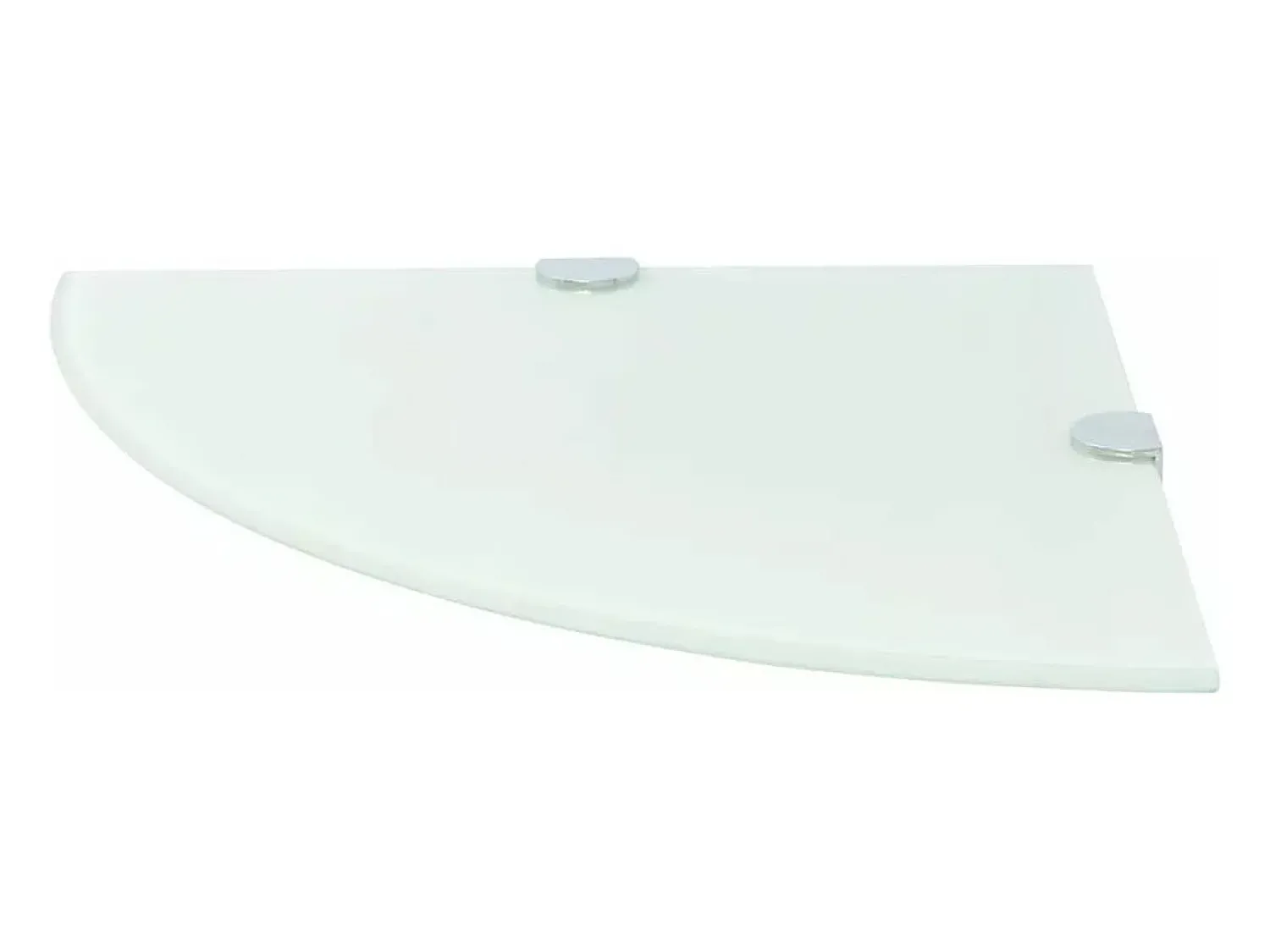 Prateleira|Mobikasa Prateleira de canto para armário com suportes cromados e vidro branco 35 x 35 cm 2702224/2 Transparente