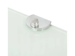Prateleira|Mobikasa Prateleira de canto para armário com suportes cromados e vidro branco 35 x 35 cm 2702224/2 Transparente
