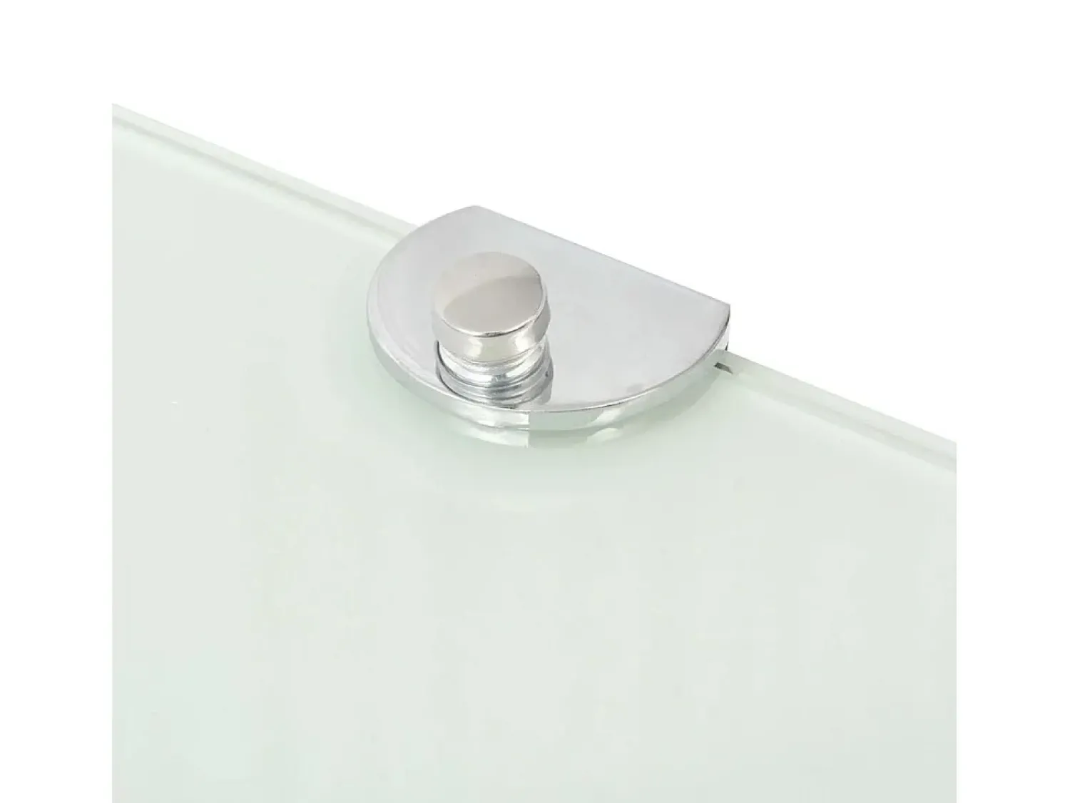 Prateleira|Mobikasa Prateleira de canto para armário com suportes cromados e vidro branco 35 x 35 cm 2702224/2 Transparente