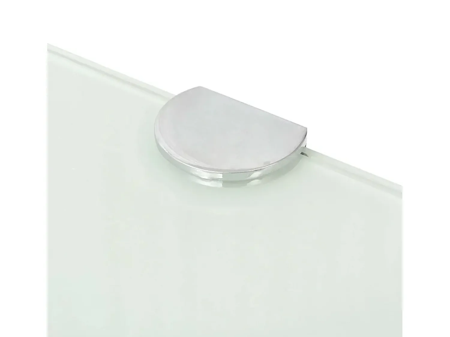 Prateleira|Mobikasa Prateleira de canto para armário com suportes cromados e vidro branco 35 x 35 cm 2702224/2 Transparente