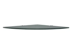 Mobikasa Prateleira de canto para armário com suportes cromados e vidro 35 x 35 cm 2702221/2^ Prateleira