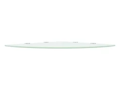 Prateleira|Helloshop26 Prateleira de canto para armário com suportes cromados e vidro branco 45 x 45 cm 2702225/2 Transparente