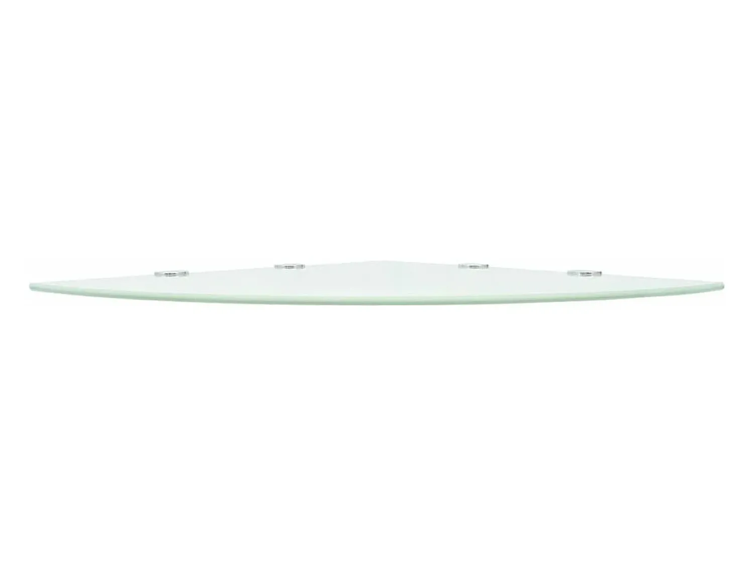 Prateleira|Helloshop26 Prateleira de canto para armário com suportes cromados e vidro branco 45 x 45 cm 2702225/2 Transparente