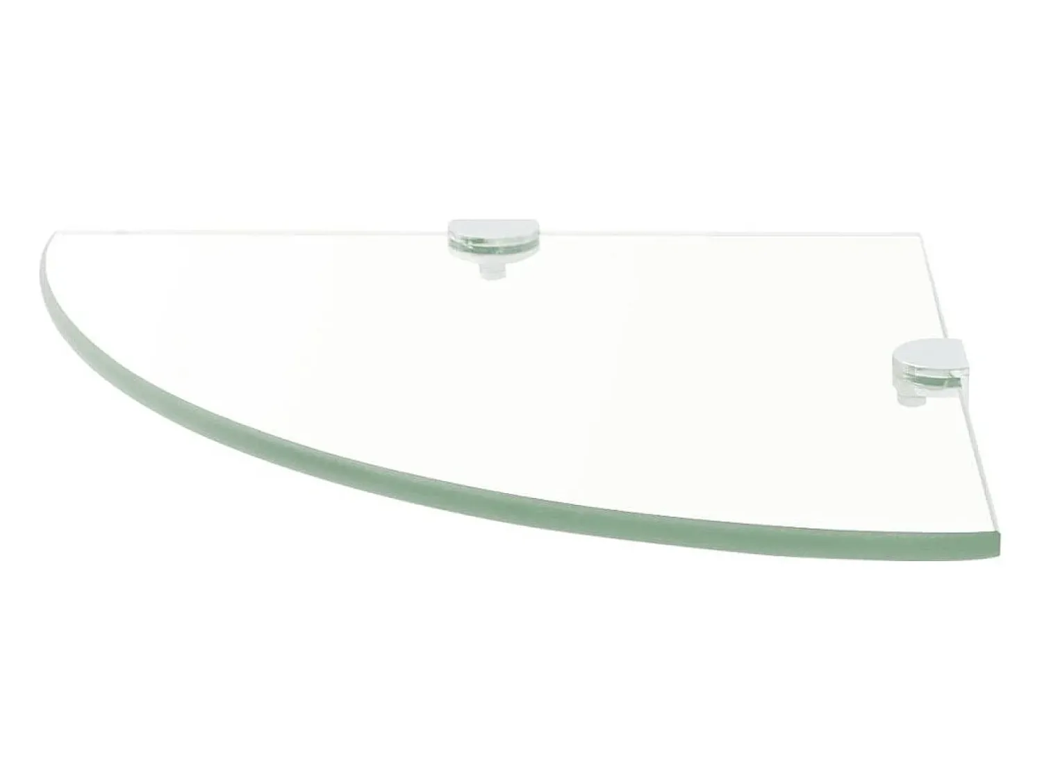 Prateleira*Mobikasa Prateleira de canto para armário com suportes cromados vidro 35 x 35 cm 2702218/2 Transparente