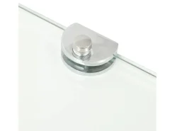 Prateleira*Mobikasa Prateleira de canto para armário com suportes cromados vidro 35 x 35 cm 2702218/2 Transparente