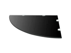 Prateleira*Mobikasa Prateleira de canto para armário com suportes cromados e vidro 45 x 45 cm 2702222/2 Preto