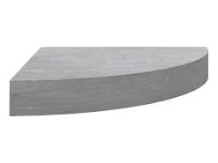 Prateleira* Prateleira de canto parede 35x35x3,8 cm MDF cimento PT696540 Cinzento