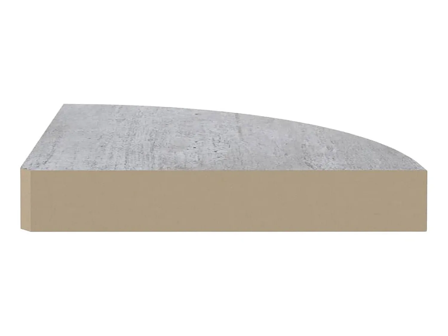 Prateleira* Prateleira de canto parede 35x35x3,8 cm MDF cimento PT696540 Cinzento