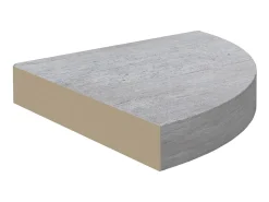Prateleira* Prateleira de canto parede 35x35x3,8 cm MDF cimento PT696540 Cinzento