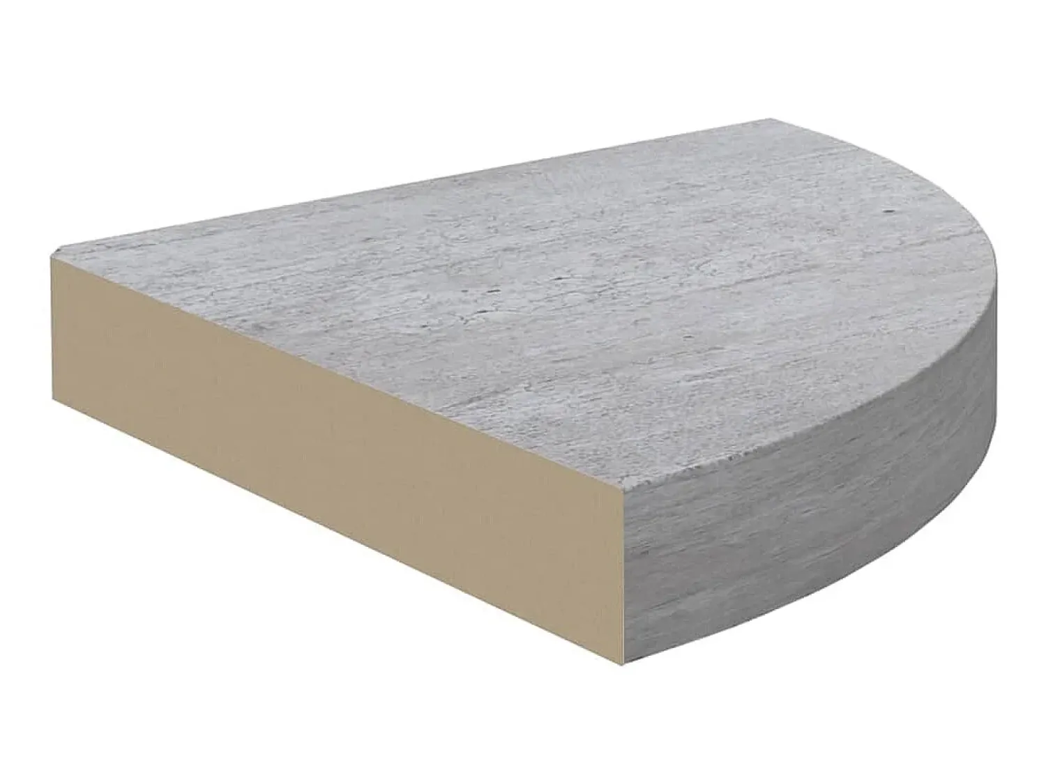 Prateleira* Prateleira de canto parede 35x35x3,8 cm MDF cimento PT696540 Cinzento