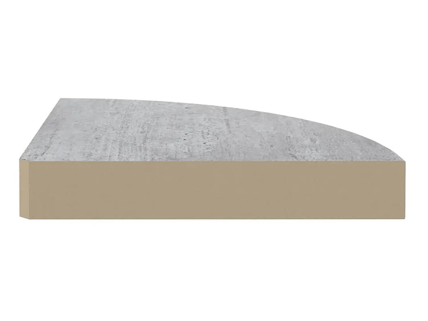 Prateleira* Prateleira de canto parede 25x25x3,8 cm MDF cimento PT930630 Cinzento