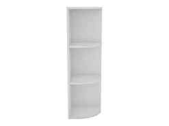 Prateleira| Prateleira de canto Plea, 3 níveis, branca, 28,6 x 91,5 x 28,6 cm Branco