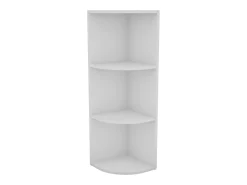 Prateleira| Prateleira de canto Plea, 3 níveis, branca, 28,6 x 91,5 x 28,6 cm Branco