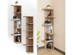 Prateleira|Vicco Prateleira de canto sonoma 37x37x140.1 tera Natural claro