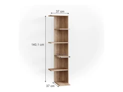 Prateleira|Vicco Prateleira de canto sonoma 37x37x140.1 tera Natural claro