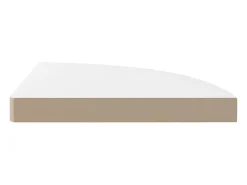 Outlet vidaxl Prateleira de canto suspensa 35x35x3,8 cm MDF brilhante Branco