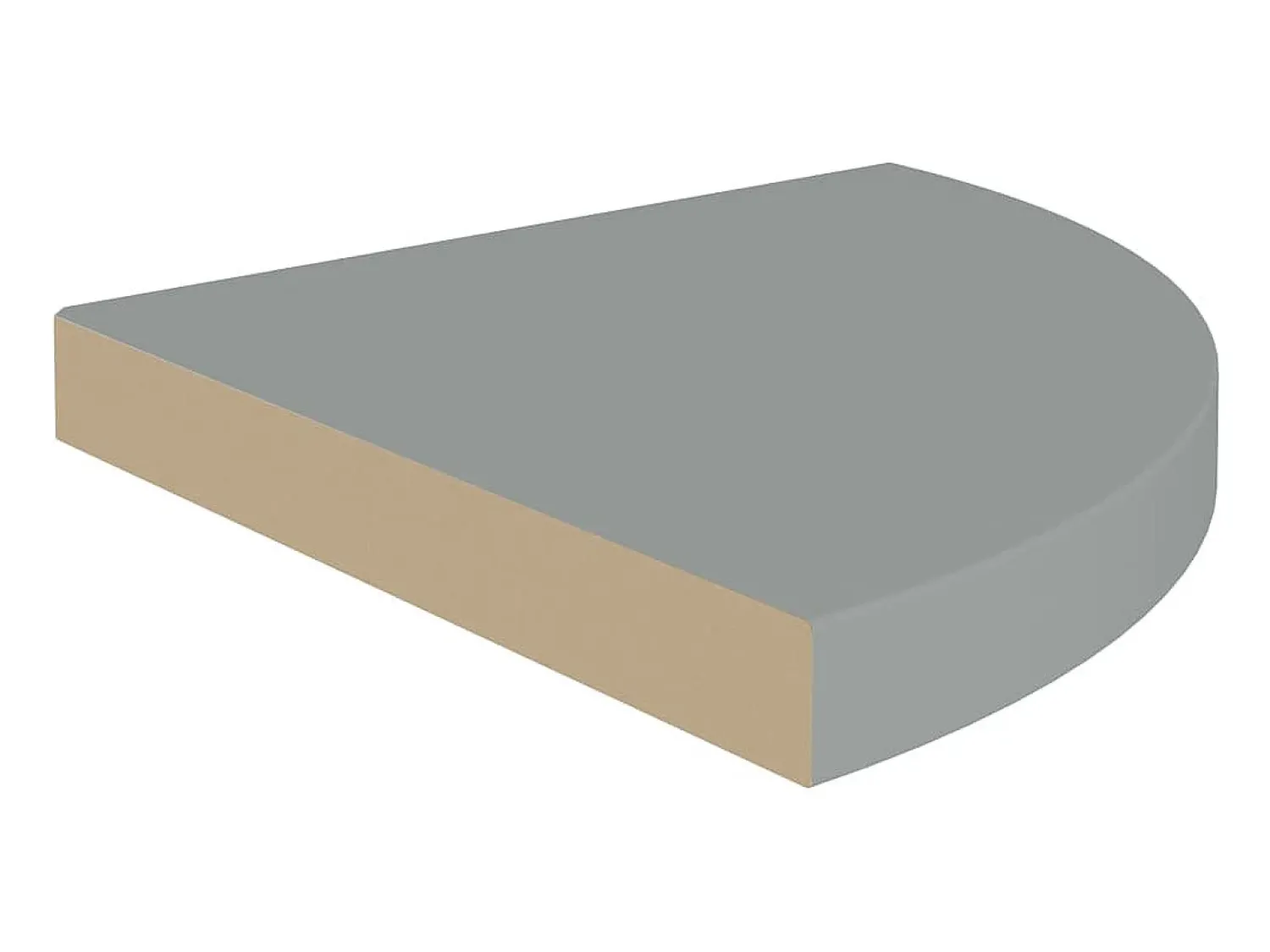 Prateleira* Prateleira de canto suspensa 35x35x3,8 cm MDF PT939828 Cinzento