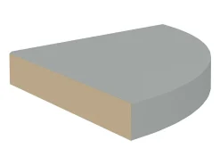 Prateleira de canto suspensa 25x25x3,8 cm MDF PT316260^ Prateleira