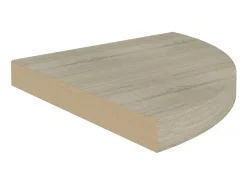 Prateleira* Prateleira de canto suspensa 35x35x3,8cm MDF cor carvalho PT608434 Castanho