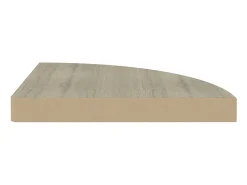 Prateleira* Prateleira de canto suspensa 35x35x3,8cm MDF cor carvalho PT608434 Castanho