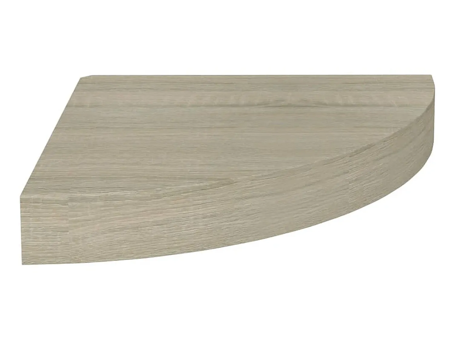 Prateleira de canto suspensa 25x25x3,8 cm MDF cor carvalho PT495569^ Prateleira