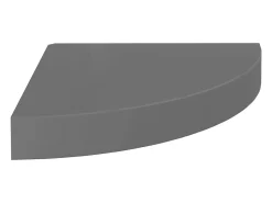 vidaxl Prateleira de canto suspensa 25x25x3,8 cm MDF cinza brilhante^ Prateleira