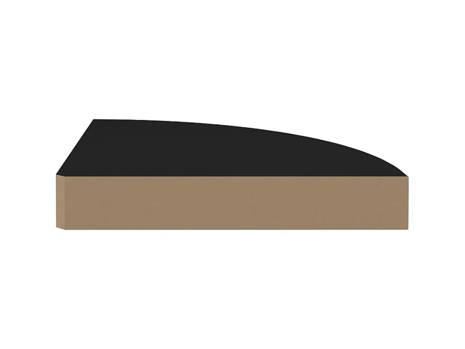 Prateleira de canto suspensa 25x25x3,8 cm MDF PT575799^ Prateleira