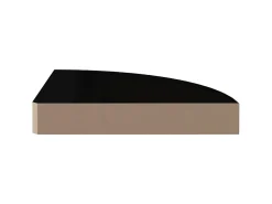 Prateleira de canto suspensa 25x25x3,8 cm MDF brilhante PT693109^ Prateleira
