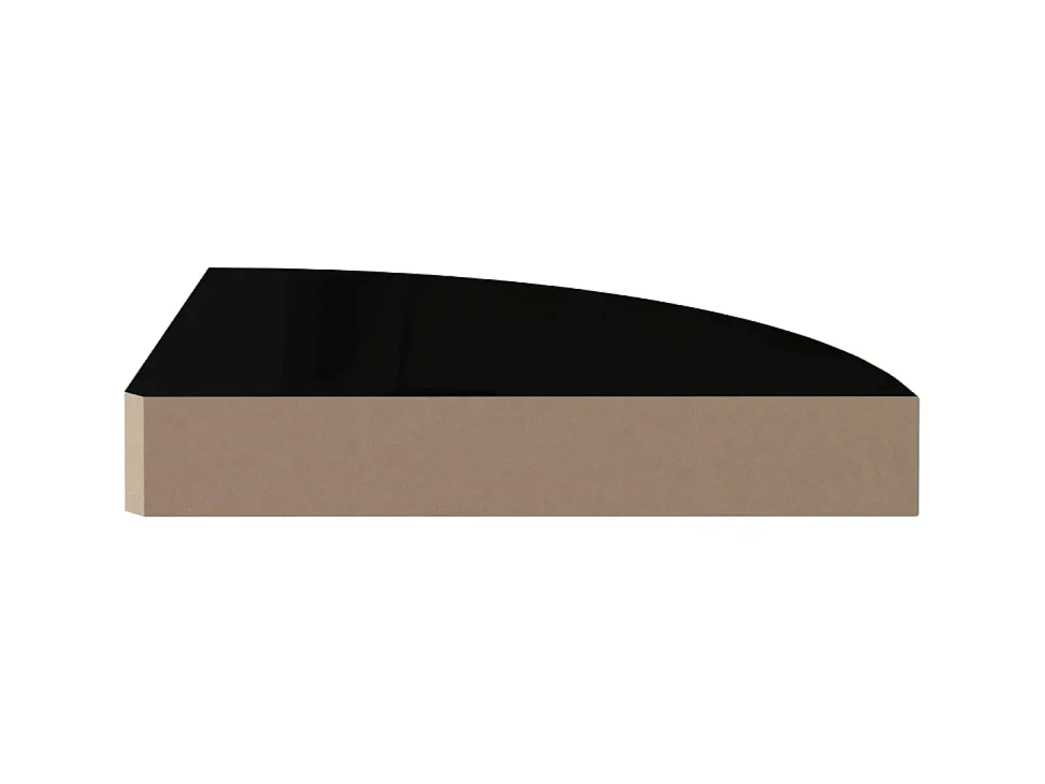 Prateleira de canto suspensa 25x25x3,8 cm MDF brilhante PT693109^ Prateleira