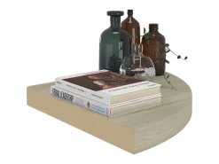 vidaxl Prateleira de canto suspensa 35x35x3,8cm MDF cor carvalho^ Prateleira