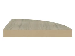vidaxl Prateleira de canto suspensa 35x35x3,8cm MDF cor carvalho^ Prateleira