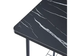 Prateleira|Helloshop26 Prateleira de cozinha 150 x 60 x 42 cm com efeito mármore 03_0006971 Preto