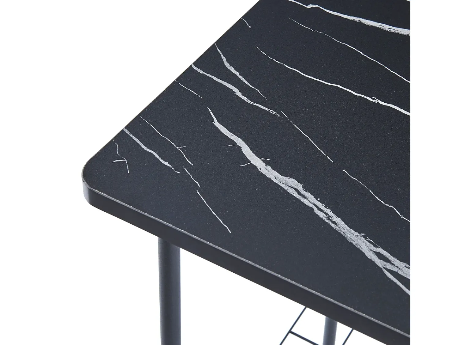 Prateleira|Helloshop26 Prateleira de cozinha 150 x 60 x 42 cm com efeito mármore 03_0006971 Preto