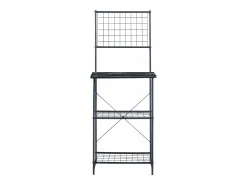 Prateleira|Helloshop26 Prateleira de cozinha 150 x 60 x 42 cm com efeito mármore 03_0006971 Preto