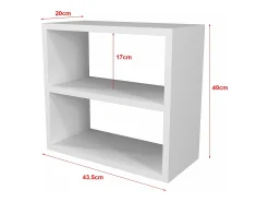 Outlet Helloshop26 Prateleira de cozinha independente de 2 níveis 40 x 43,5 x 20 cm branca 03_0006965 Branco