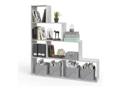 Prateleira|Vicco Prateleira de escada betão 163x29x155 Cinzento claro
