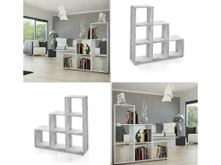 Vicco Prateleira de escada betão 107.2x29x107.8^ Prateleira